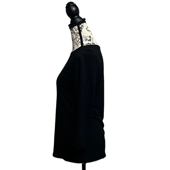 41 Hawthorn Womens Black Dolman Sleeve Exposed Zipper Top Womens Size S Modest - Picture 2 of 10